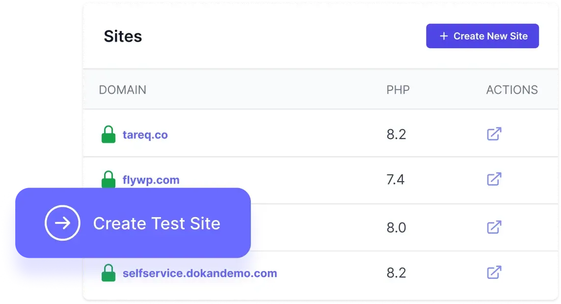 Quick and easy site creation for onboarding