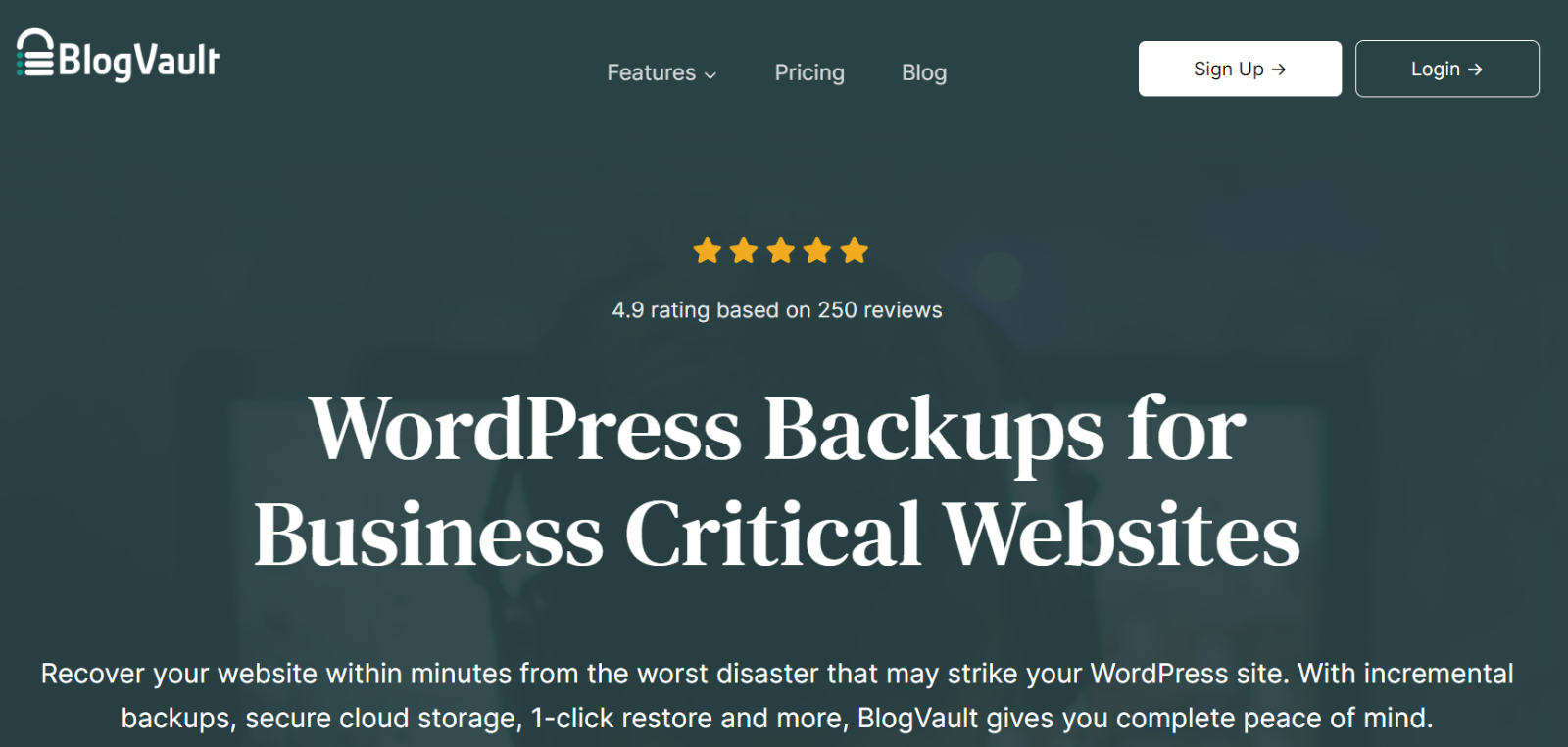 Blogvault WordPress Mnagement Tool
