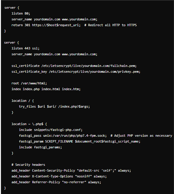 Nginx Configuration For WordPress
