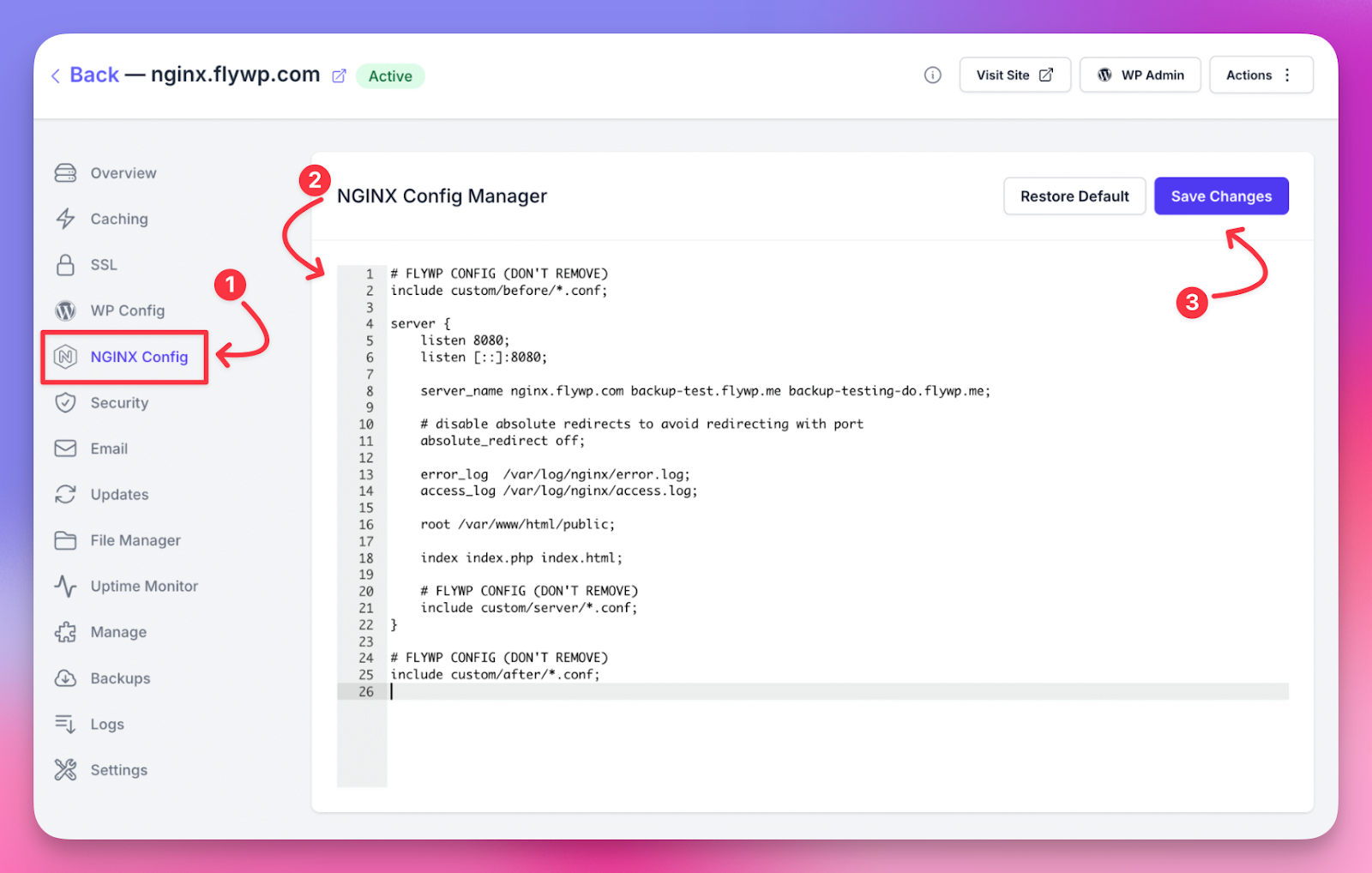 Nginx config