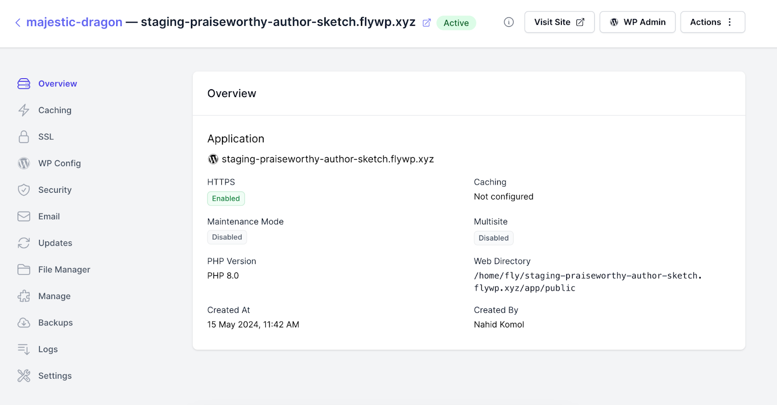 Creating a WordPress site with Hetzner Server