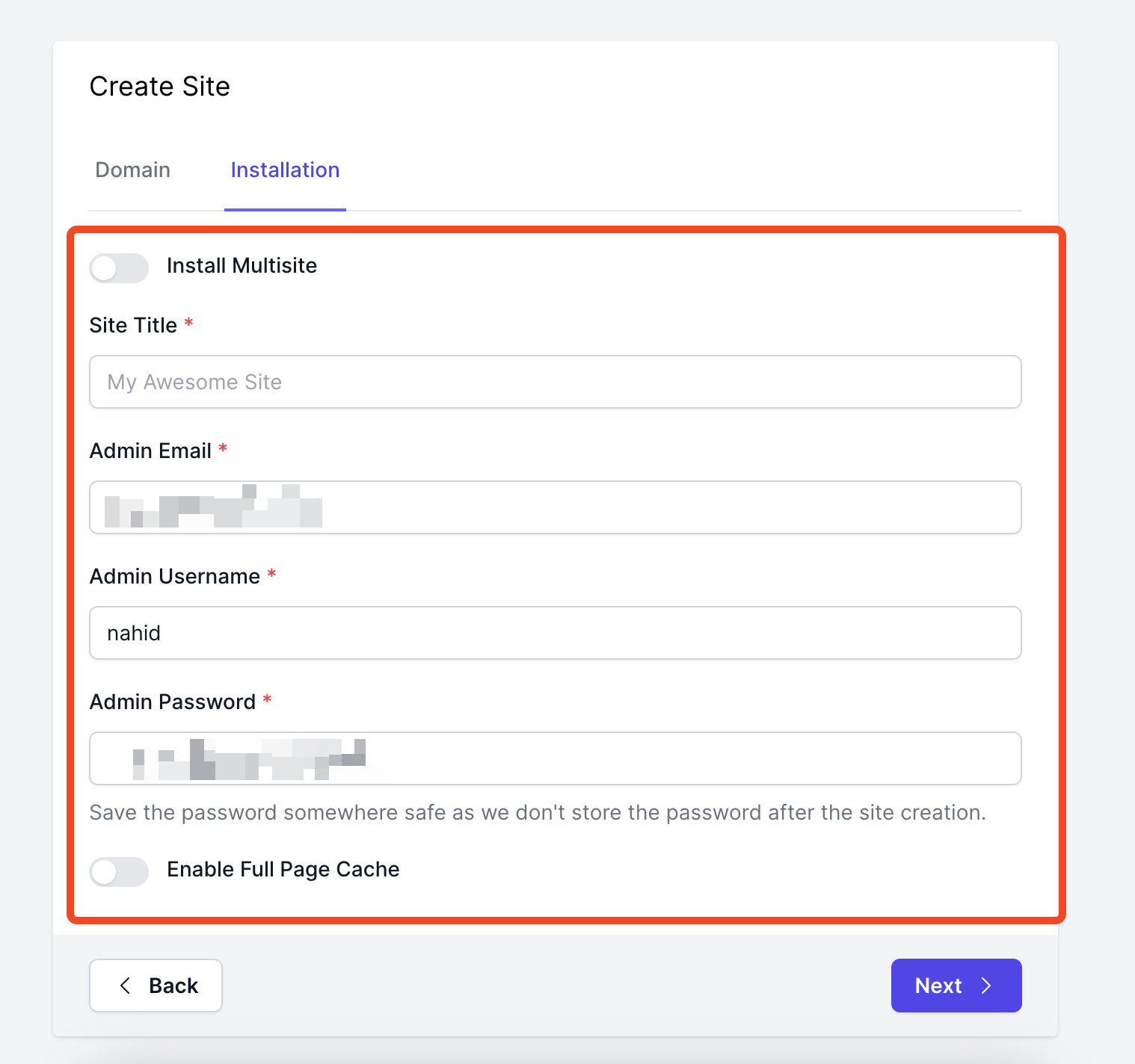Creating a WordPress site with Hetzner Server